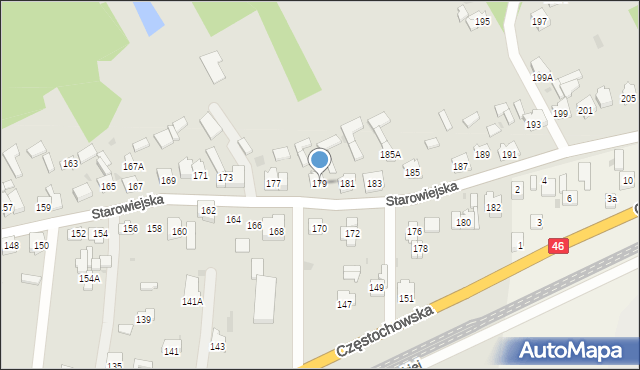 Blachownia, Starowiejska, 179, mapa Blachownia