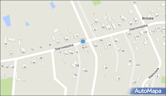 Blachownia, Starowiejska, 78, mapa Blachownia