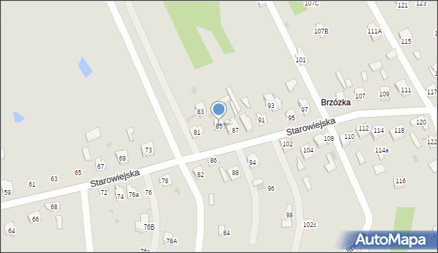 Blachownia, Starowiejska, 85, mapa Blachownia