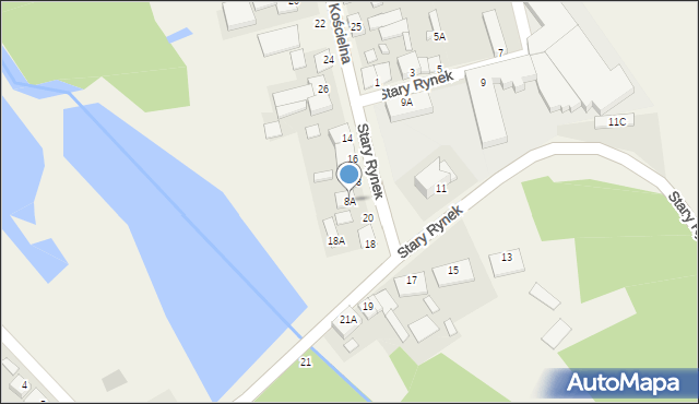 Błędów, Stary Rynek, 8A, mapa Błędów