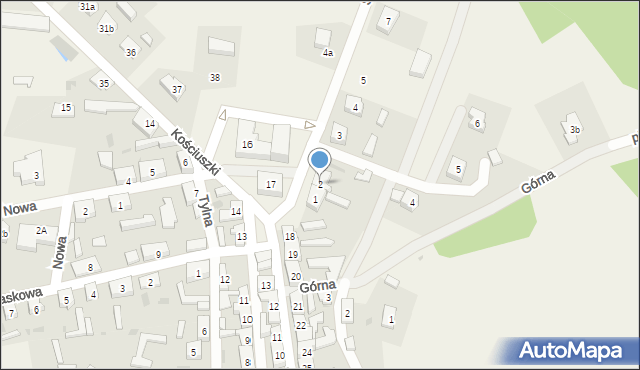Bledzew, Starodworska, 2, mapa Bledzew
