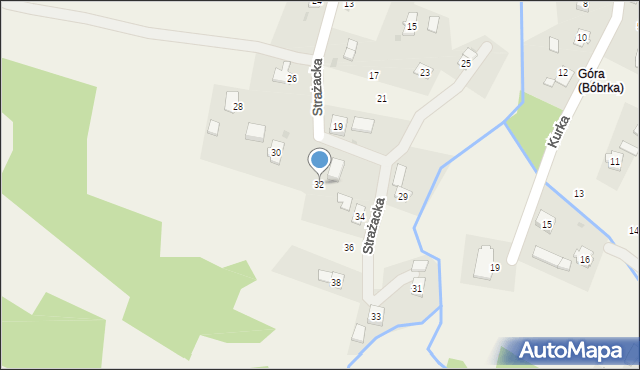 Bóbrka, Strażacka, 32, mapa Bóbrka