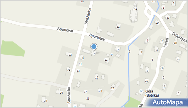 Bóbrka, Strażacka, 7, mapa Bóbrka