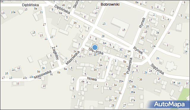 Bobrowniki, Stężycka, 10, mapa Bobrowniki