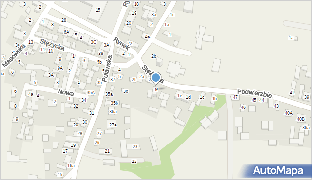 Bobrowniki, Stężycka, 1f, mapa Bobrowniki