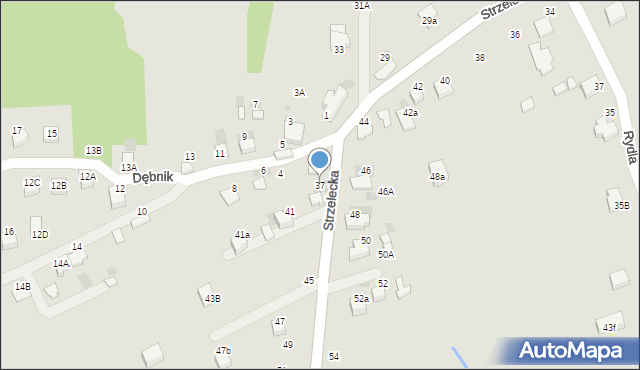 Bochnia, Strzelecka, 37, mapa Bochni