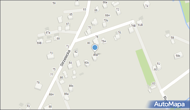 Bochnia, Strzelecka, 80a, mapa Bochni