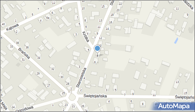 Boćki, Starosielska, 8, mapa Boćki