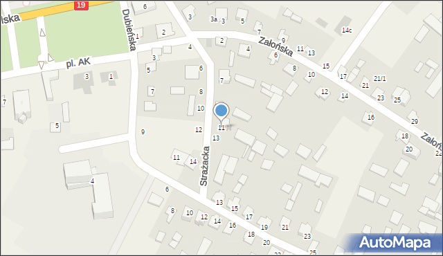 Boćki, Strażacka, 11, mapa Boćki