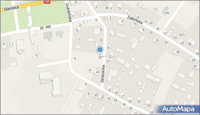 Boćki, Strażacka, 12, mapa Boćki