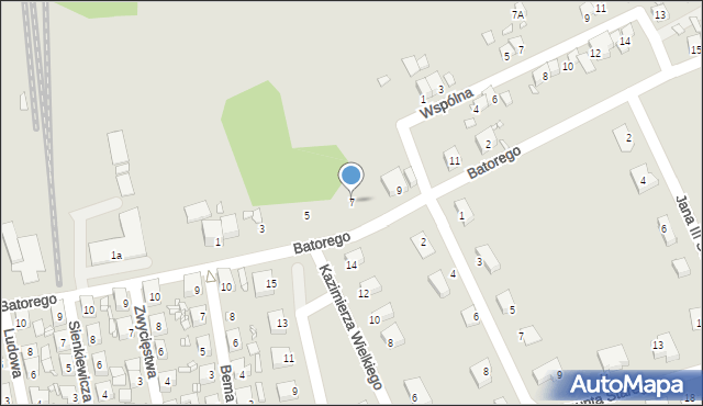 Bogatynia, Stefana Batorego, 7, mapa Bogatynia