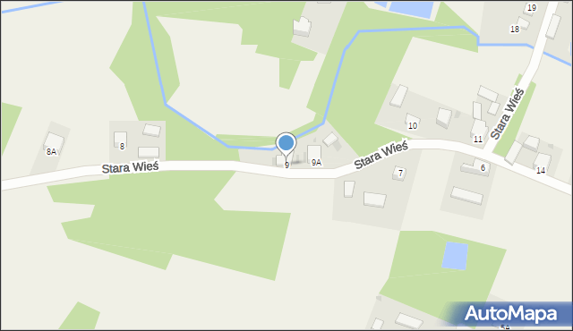 Bogucice Pierwsze, Stara Wieś, 9, mapa Bogucice Pierwsze