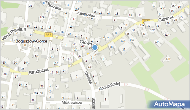 Boguszów-Gorce, Strażacka, 2, mapa Boguszów-Gorce