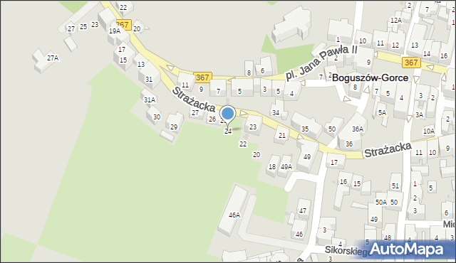 Boguszów-Gorce, Strażacka, 24, mapa Boguszów-Gorce