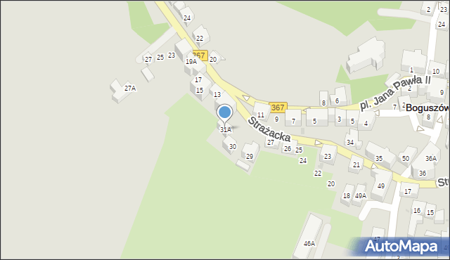 Boguszów-Gorce, Strażacka, 31A, mapa Boguszów-Gorce