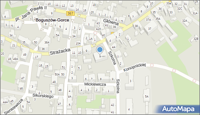 Boguszów-Gorce, Strażacka, 7, mapa Boguszów-Gorce