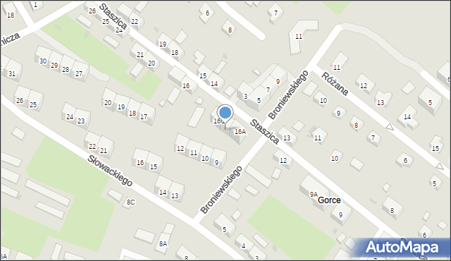 Boguszów-Gorce, Staszica Stanisława, 16B, mapa Boguszów-Gorce