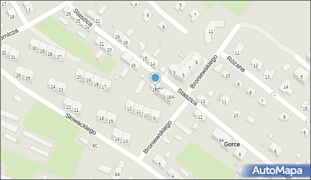 Boguszów-Gorce, Staszica Stanisława, 16C, mapa Boguszów-Gorce