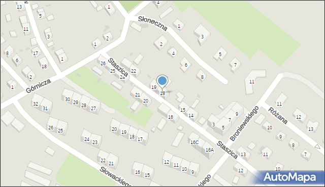 Boguszów-Gorce, Staszica Stanisława, 18, mapa Boguszów-Gorce