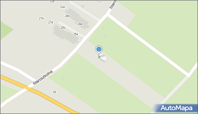 Bolesławiec, Staroszkolna, 28, mapa Bolesławca