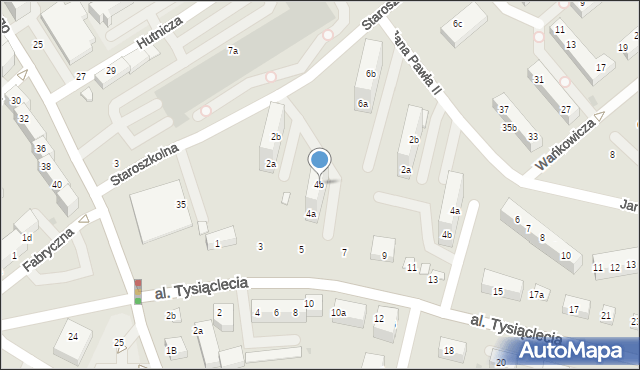 Bolesławiec, Staroszkolna, 4b, mapa Bolesławca
