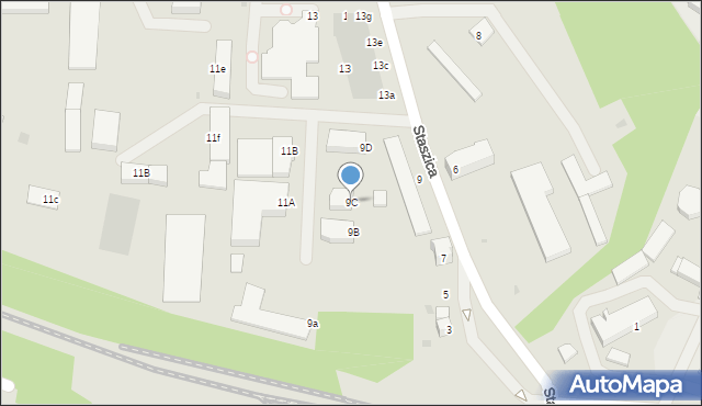 Bolesławiec, Staszica Stanisława, 9C, mapa Bolesławca