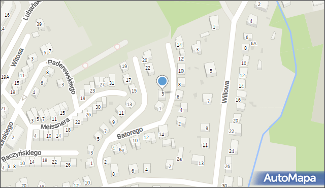 Bolesławiec, Stefana Batorego, 3, mapa Bolesławca