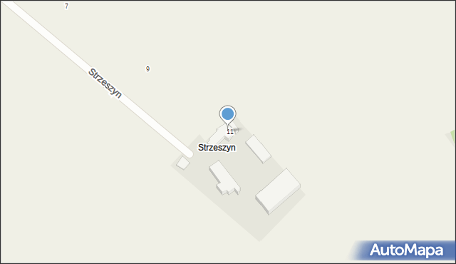 Bolesławowo, Strzeszyn, 11a, mapa Bolesławowo