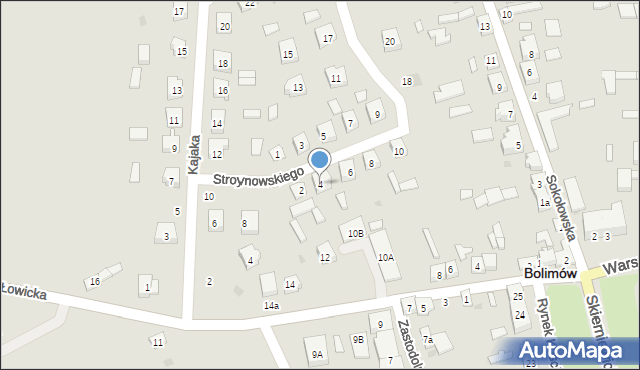 Bolimów, Stroynowskiego Władysława, 4, mapa Bolimów