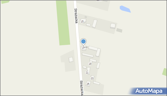 Borkowo Kościelne, Strażacka, 17, mapa Borkowo Kościelne