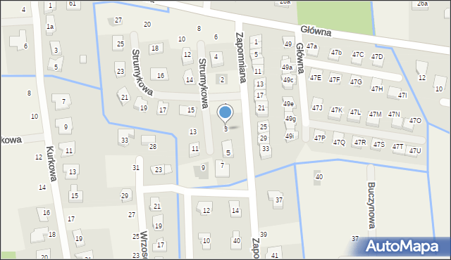 Borówiec, Strumykowa, 3, mapa Borówiec