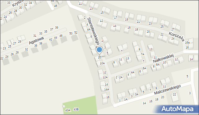 Borowiec, Stanisławskiego Jana, 10, mapa Borowiec