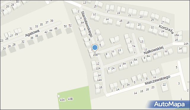 Borowiec, Stanisławskiego Jana, 10A, mapa Borowiec