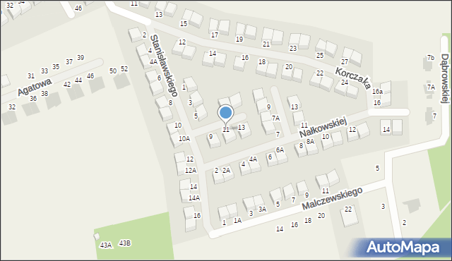 Borowiec, Stanisławskiego Jana, 11, mapa Borowiec