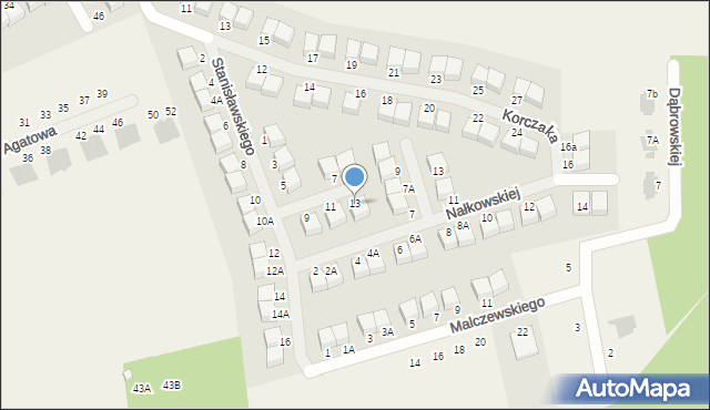 Borowiec, Stanisławskiego Jana, 13, mapa Borowiec