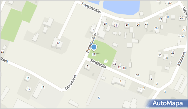 Borowno, Strażacka, 18, mapa Borowno