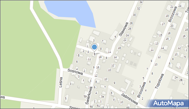 Borówno, Stawowa, 6, mapa Borówno