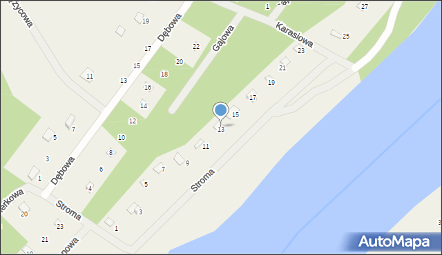 Brańszczyk, Stroma, 13, mapa Brańszczyk