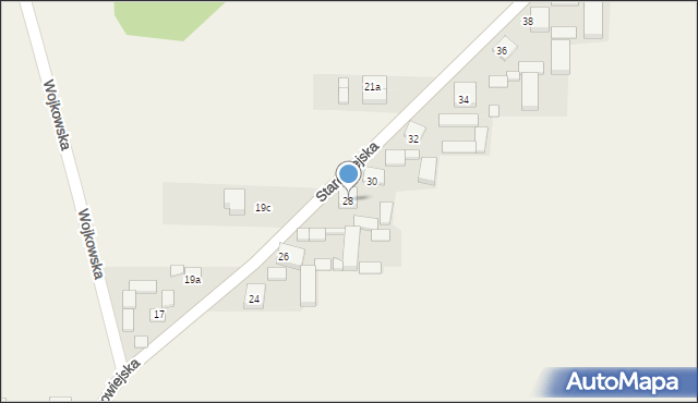 Brąszewice, Starowiejska, 28, mapa Brąszewice