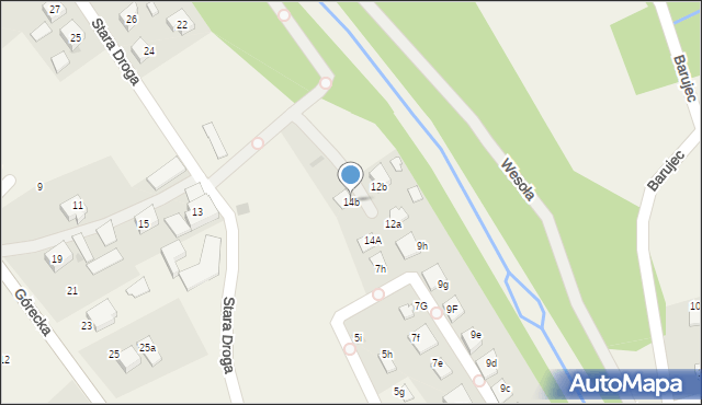 Brenna, Stara Droga, 14b, mapa Brenna