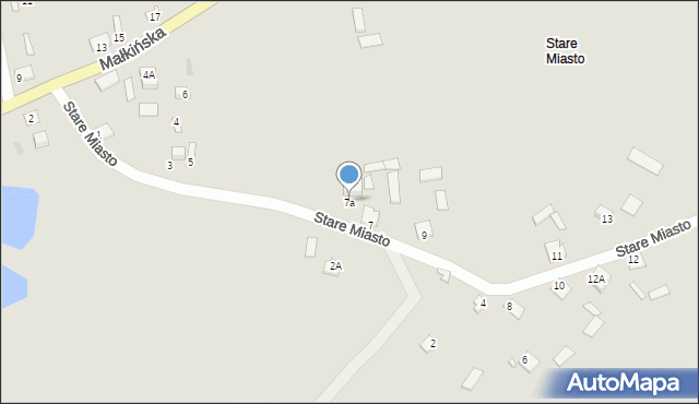 Brok, Stare Miasto, 7a, mapa Brok