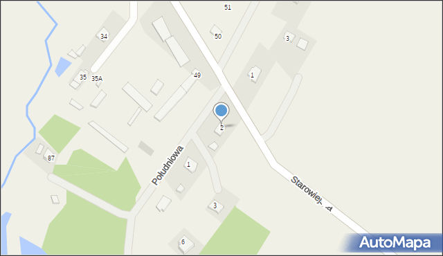 Brudzów, Starowiejska, 2, mapa Brudzów