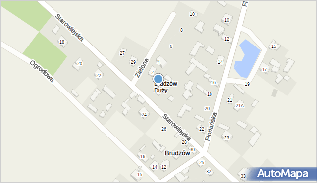 Brudzów, Starowiejska, 31, mapa Brudzów
