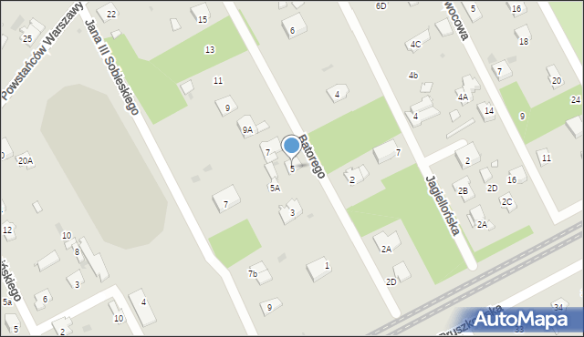 Brwinów, Stefana Batorego, 5, mapa Brwinów