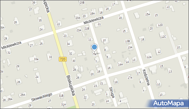 Brwinów, Struga Andrzeja, 7A, mapa Brwinów