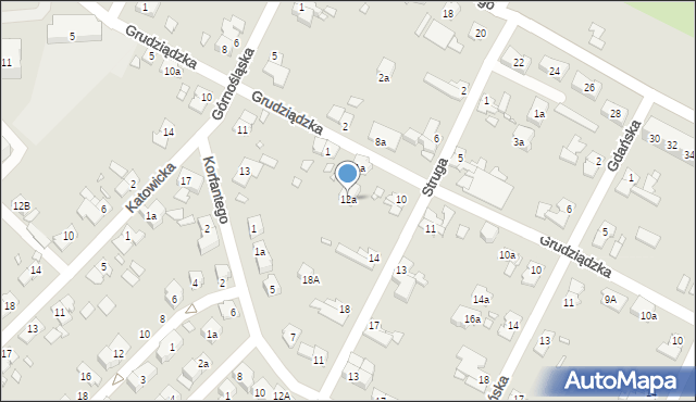 Brzeg, Struga, 12a, mapa Brzeg