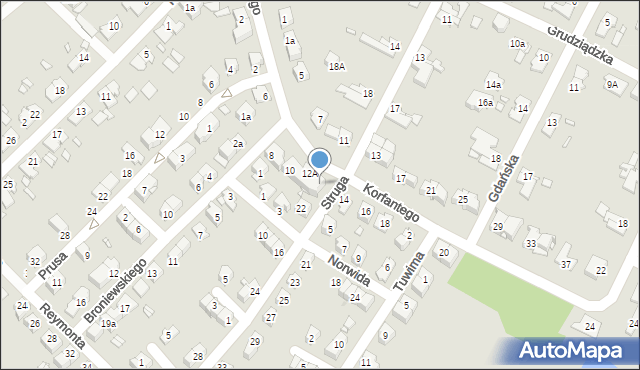 Brzeg, Struga, 22b, mapa Brzeg