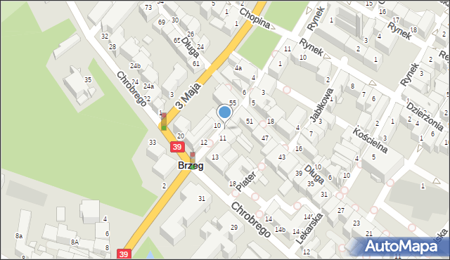 Brzeg, Staromiejska, 12d, mapa Brzeg
