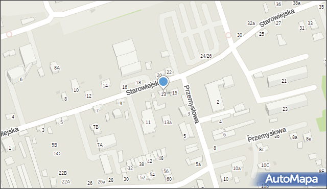 Brzesko, Starowiejska, 13, mapa Brzesko