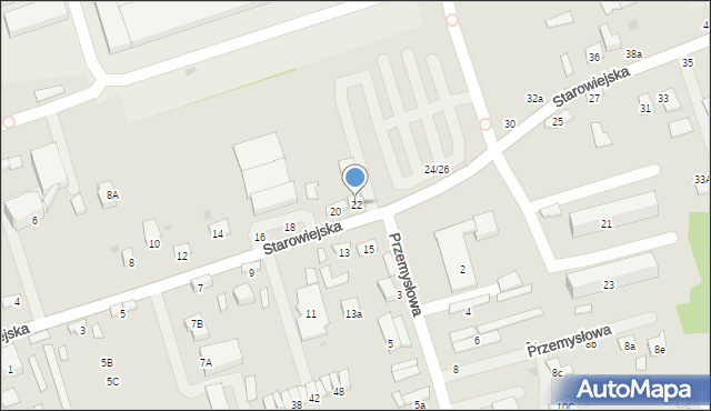 Brzesko, Starowiejska, 22, mapa Brzesko